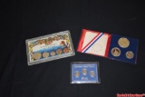 Assortment Liberty Bell Series BiCentenial Coins Nickel Dime Quarter Half Dollar 1943 Steel Pennies