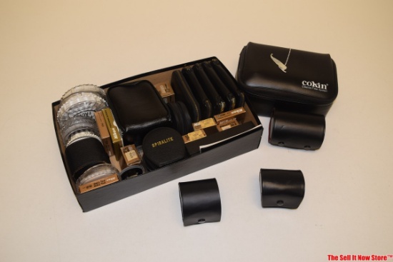 Large Lot Of Vintage Nikon , Tiffen , And Other Lens Filters And Accessories