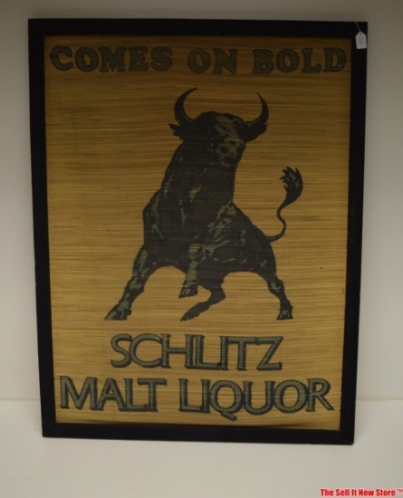 Large Schlitz Malt Liquor Beer Sign 46in By 36in