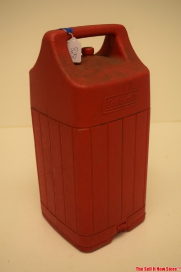Vintage 1998 Coleman Powerhouse Dual Fuel Silver Face Lantern In Red Plastic Case (0691)