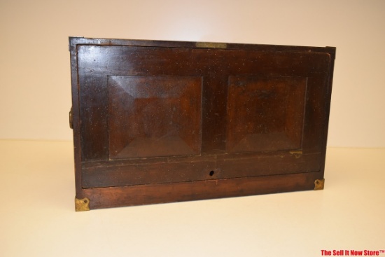 Large Antique Wood Machinist Tool Chest 8 Drawer With Panel Front