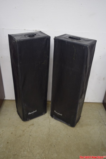 Vintage 1970's Randall RSC-4 Pro Column Speakers  with leather covers near MINT condition