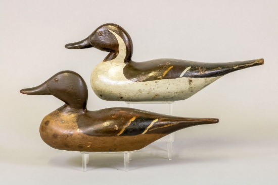 Dodge Decoy Factory Pair of Pintail Duck Decoys,