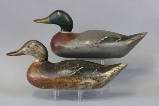 Mason pair of Mallard Duck Decoys, Detroit, MI,