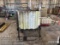 Fluid storage tank 180 gal. with pneumatic pump discharge hose