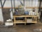 Truck parts bench with oil filters , parts storage box , propane tank