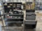 Truck parts tire repair cabinet including portable tool cart, shelf rack, mail box