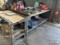 Work table 48 x 96 with assorted tie downs , safety reflectors , fire ext. , spot gun injection kit