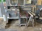 Lot foreman's desk, portable cart, saw horses, shovels, chair, dry erase board