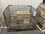Wire basket with 4 cases covid test kits