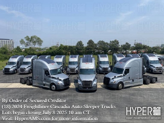 (18) 2024 Freightliner Cascadia Sleeper Trucks