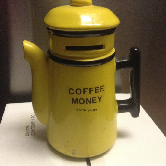 Yellow Coffee Money Bank