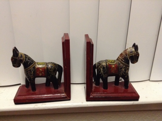 Asian Horse Bookends