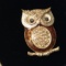 Owl Encrusted w/Tourmaline Pin