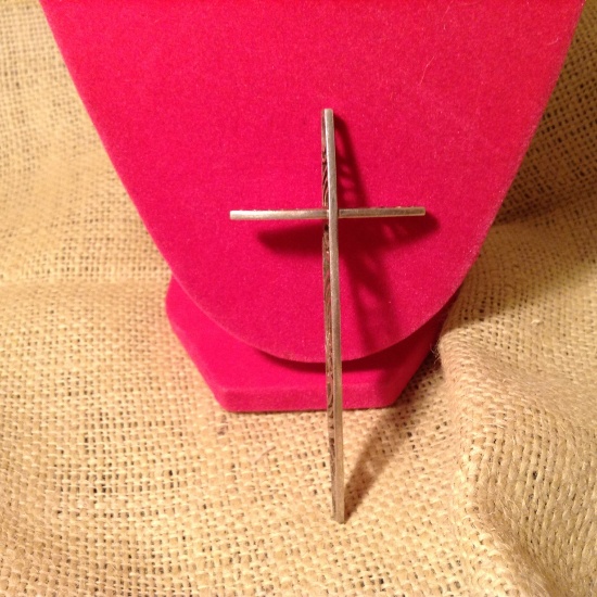 Large Sterling Silver Cross Pendant