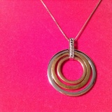 Sterling Silver Rings Necklace