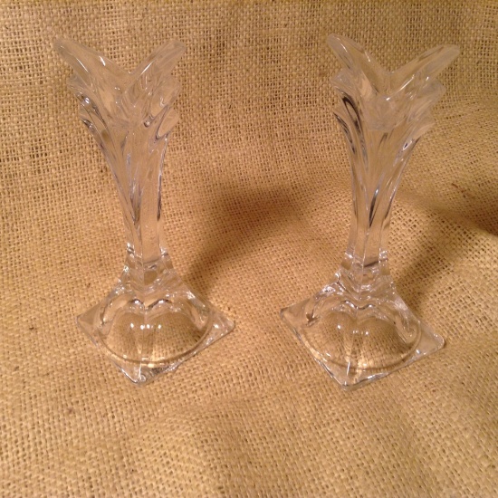 Crystal Tulip Candle Holders