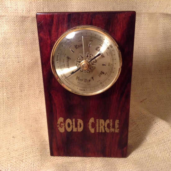 Vintage Gold Circle Barometer