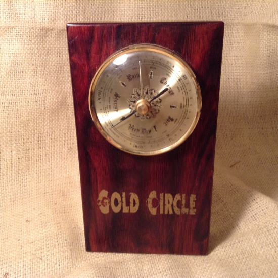 Vintage Gold Circle Barometer