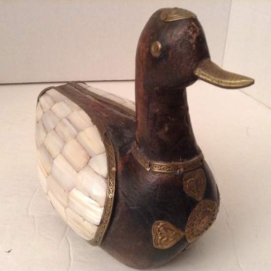 Mother of Pearl Wooden Duck