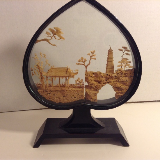 Asian Artwork Under Glass