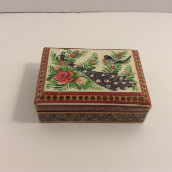 Peacock Design Wooden Box
