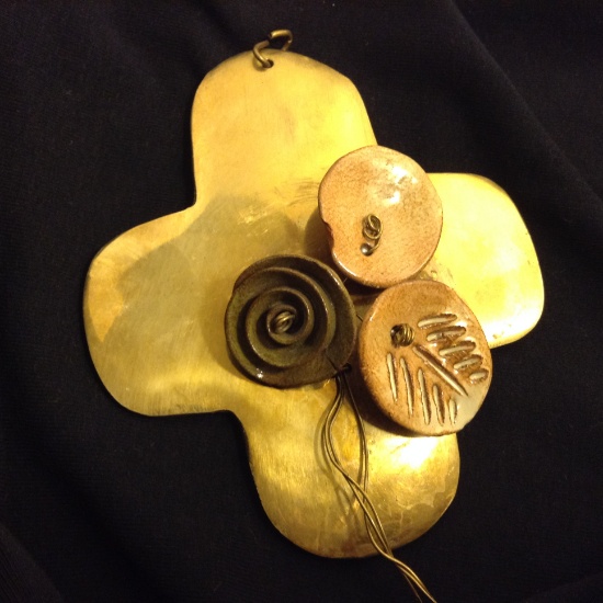 Brass Floral Wall Hanger