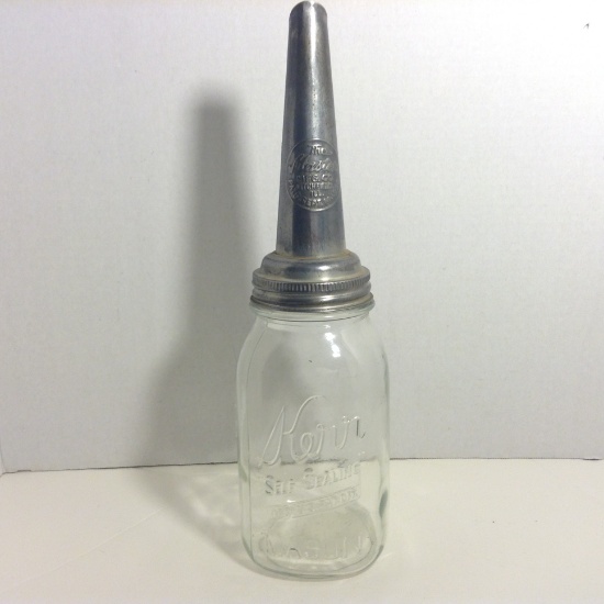 Kerr Mason Jar with metal spout