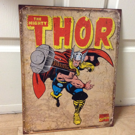 The Mighty Thor Tin Sign