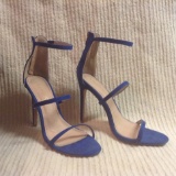 Liliana Blue Suede High Heels