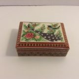 Peacock Design Wooden Box
