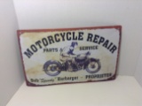 Motorcycle Repair Parts Service Tin Sign