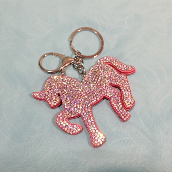 Rhinestone Pony Keychain