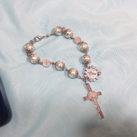 Pink Rosary Bracelet
