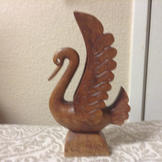 Wooden Carved Swan