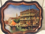 Scenic Tin Serving Tray
