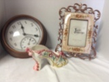 Clock, Frame French Porcelain Shoe