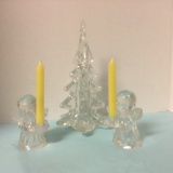 Crystal Candle Holders & Tree