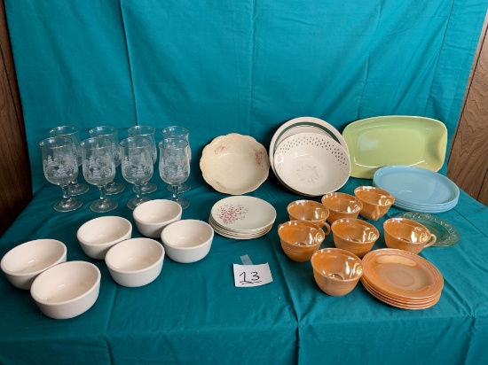 Peach Fire King Dishes & Misc. Dishware