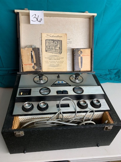 Vintage Silvertone Sound Recorder w/ 2 Microphones Model 4238