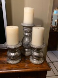 Candle holders and basket