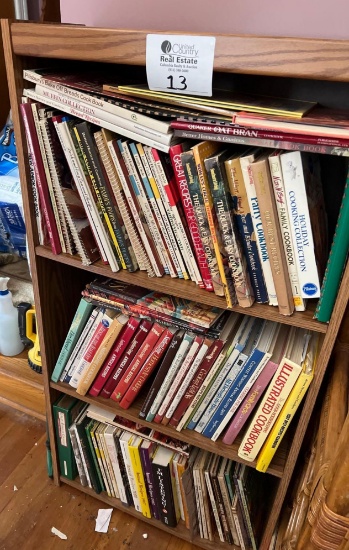 Two Bookcases and Recipe Books