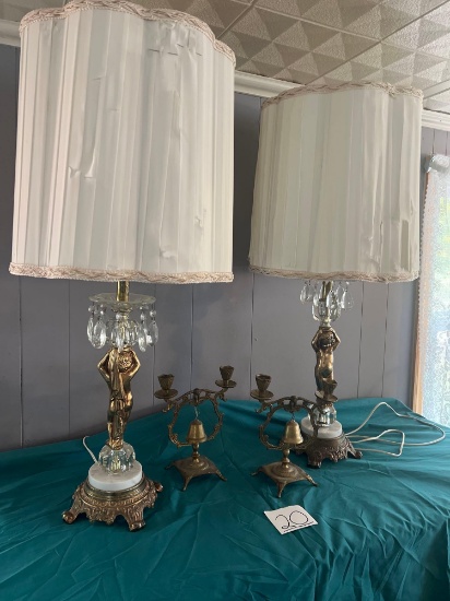 Antique lamps & Candle Holders