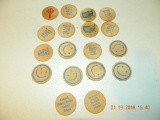 Lot of Wooden Tokens