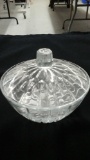 Clear glass candy dish