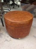 Leather foot stool