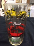 Glass with early 1900's cars on it