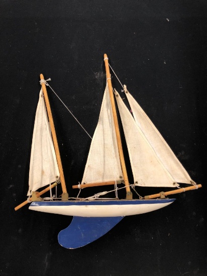 Vintage wooden sail boat
