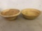 2 wooden bowls