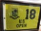 Framed 1996 US Open flag